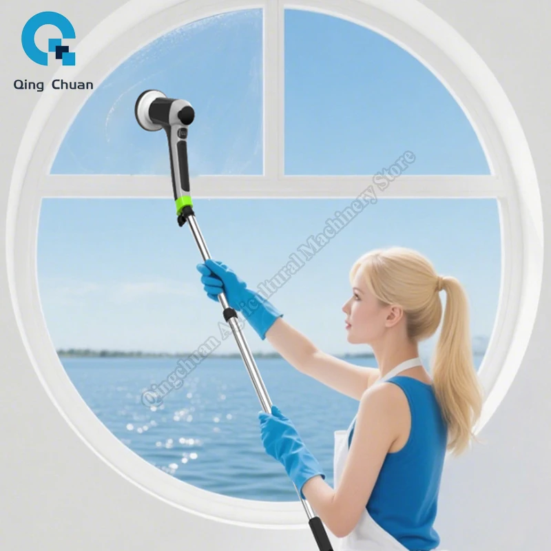 Power Scrubber High Power Ipx8 Waterproof Complete Machine Water Spraying Brush Household Use Electric Cleaning Brush