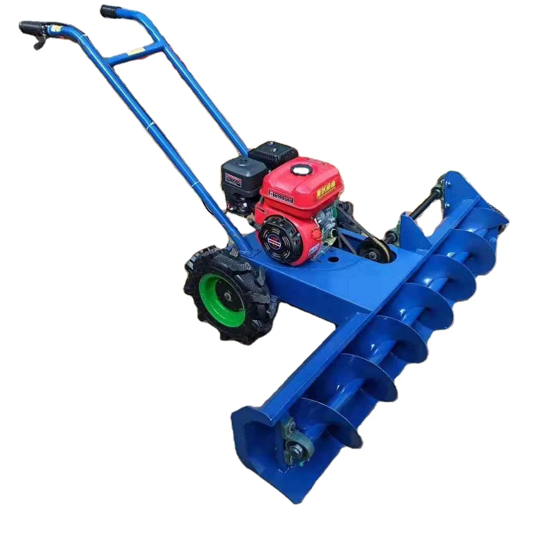 

Auger type snowplow High horsepower self-propelled snow thrower Cell property snow clearing and snow lifting machine