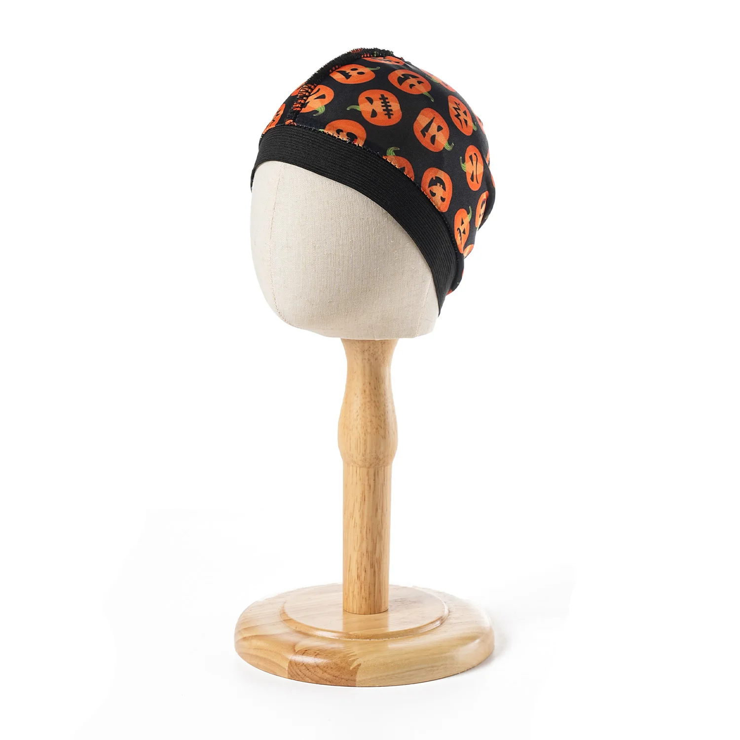 2024 neue Halloween-Druck Kinder seidige Kuppel Wellen kappe seidig Satin Kinder Motorhaube Haar abdeckung Hut Nacht Schlafmütze Haarschmuck Hut – Detail 6