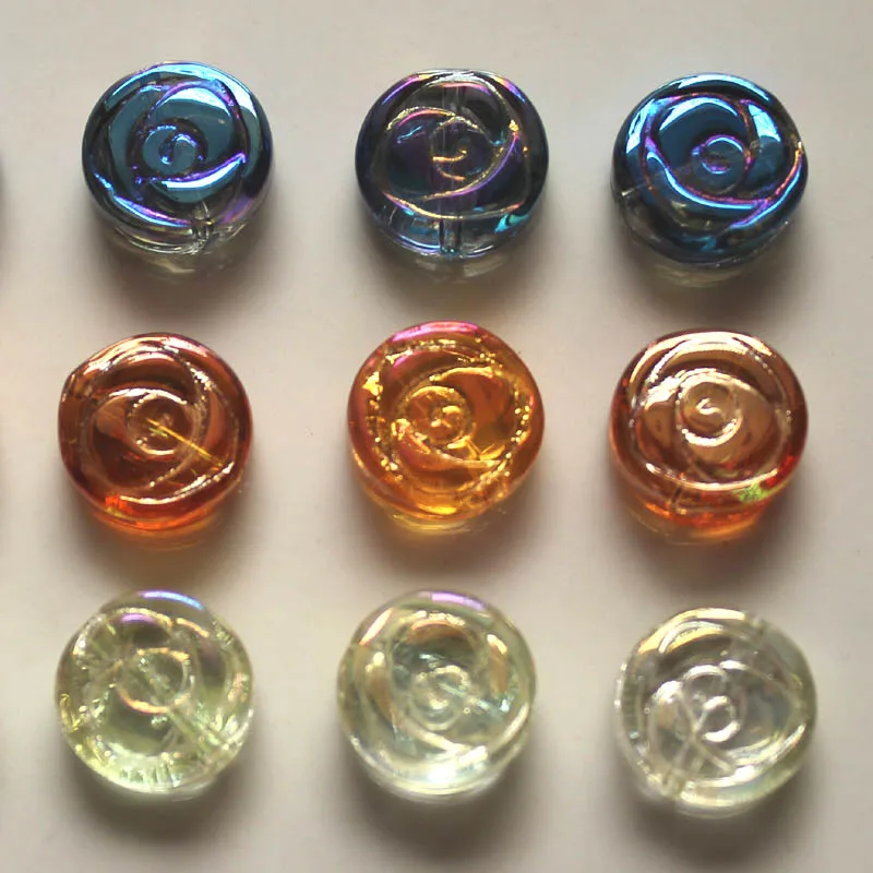 StreBelle – perles plates et rondes en cristal, 10mm, 90 pièces, motif Rose, artisanat, pour la fabrication de bijoux, accessoire de vêtements, bricolage