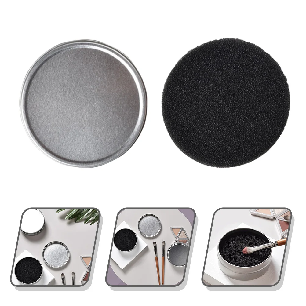 3 ensembles boîte de nettoyage pour brosse de maquillage éponge boîte de nettoyage de maquillage aucun eau nécessaire nettoyeur de brosse Portable pour voyage à la maison