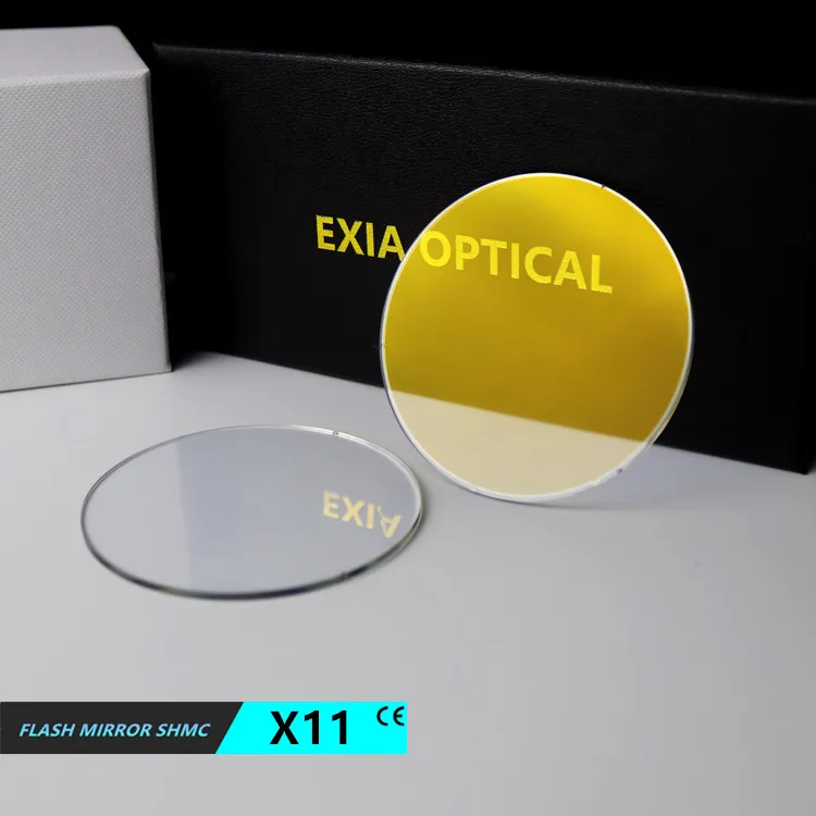 EXIA X11 Photochromic Brown Lenses Flash Mirror Gold SHMC Sunglasses Lenses Flat UV400