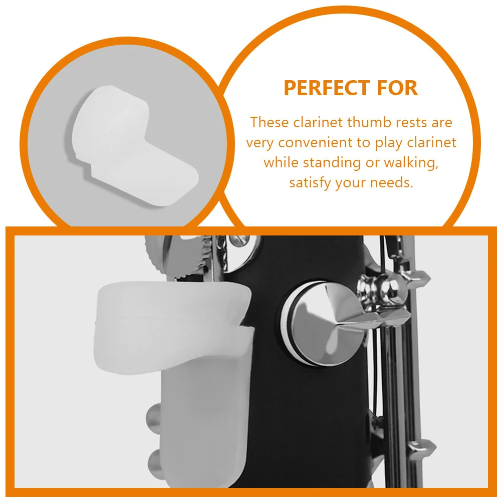 

4pcs Clarinet Thumb Rests Silicone Clarinet Finger Rest Cushions For Pain Relief Instrument Accessory Soft Thumb Protector