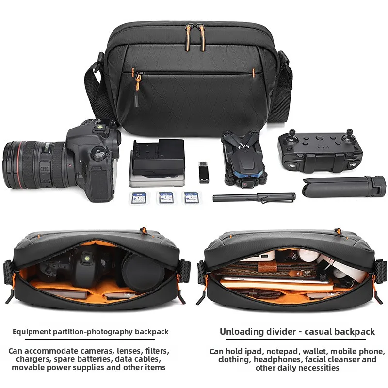 Camera Single Shoulder Bag Multi-Functional Crossbody Photography Bag Micro Single SLR Camera Casual Storag...