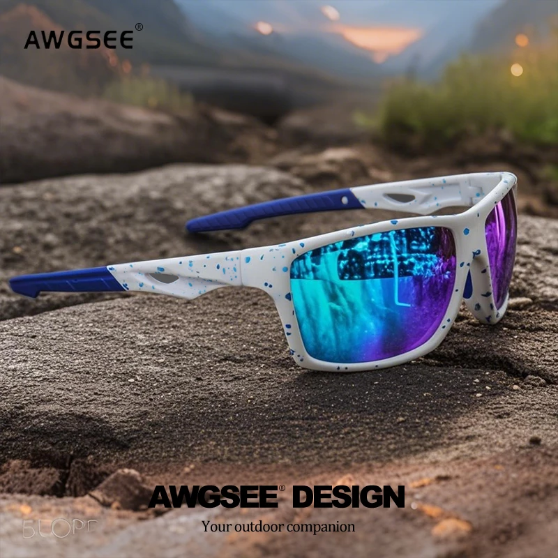 Trendy Black Polarized Sunglasses for Men - Unbreakable PC Lenses, Ideal for Driving & Sports