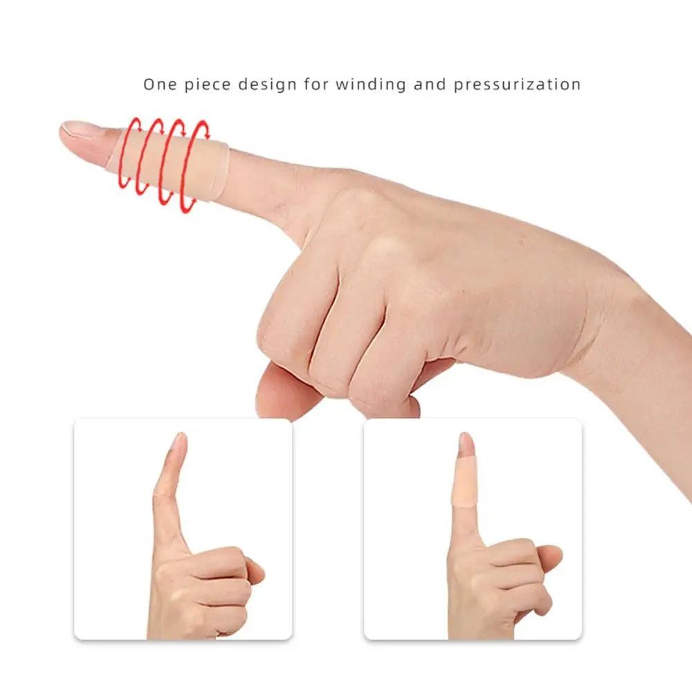 Soft Silicone Finger Protector, tala ajustável, impermeável, respirável, Guard Care Tool, resiliente, 9x3.2cm