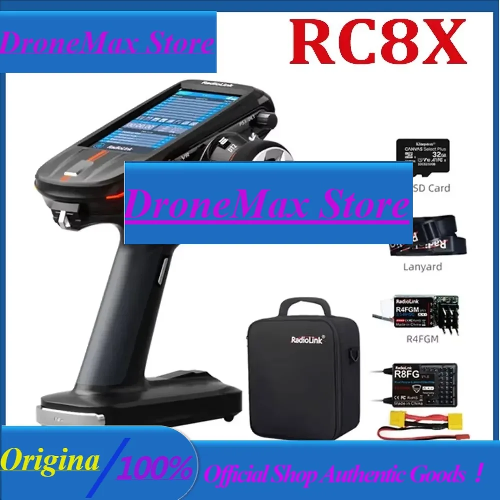 DroMaRadiolink RC8X 2.4G 8-Channel Remote Control With 4.3inch LCD Touch Screen Compatible With TBS CRSF R8FG R4FGM For RC Devic