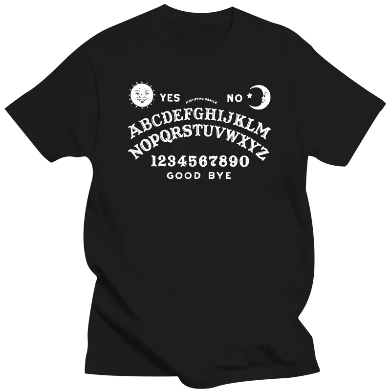 2018 Summer New Fashion Slim New 3D Printed Cool Ouija Board Occult Goth 3D Printed T Shirts Mens Tops Cool O Neck T Shirt