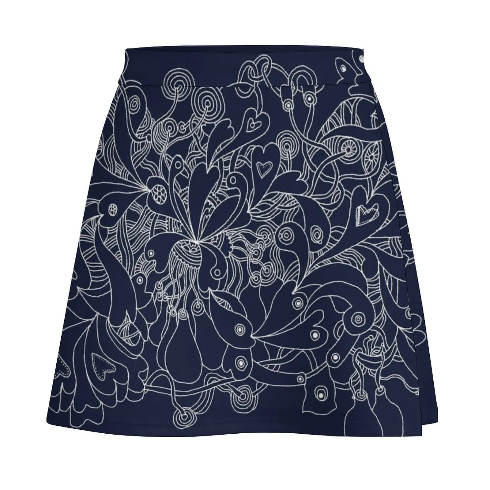 Abstract Heart and Plant - Inverted Mini Skirt mini skirt for women dresses for prom summer outfits for women 2025 Mini Skirt
