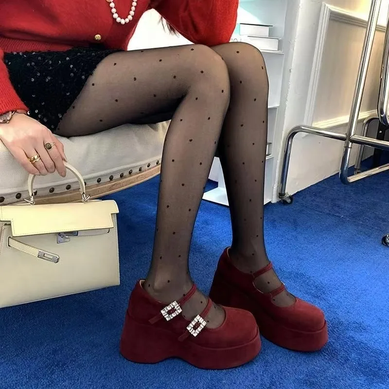 

Новая женская обувь с круглым носком, повседневная удобная обувь на толстой подошве, универсальные модные женские туфли-лодочки на высоком каблуке на наклонном каблуке Mujer Zapatos