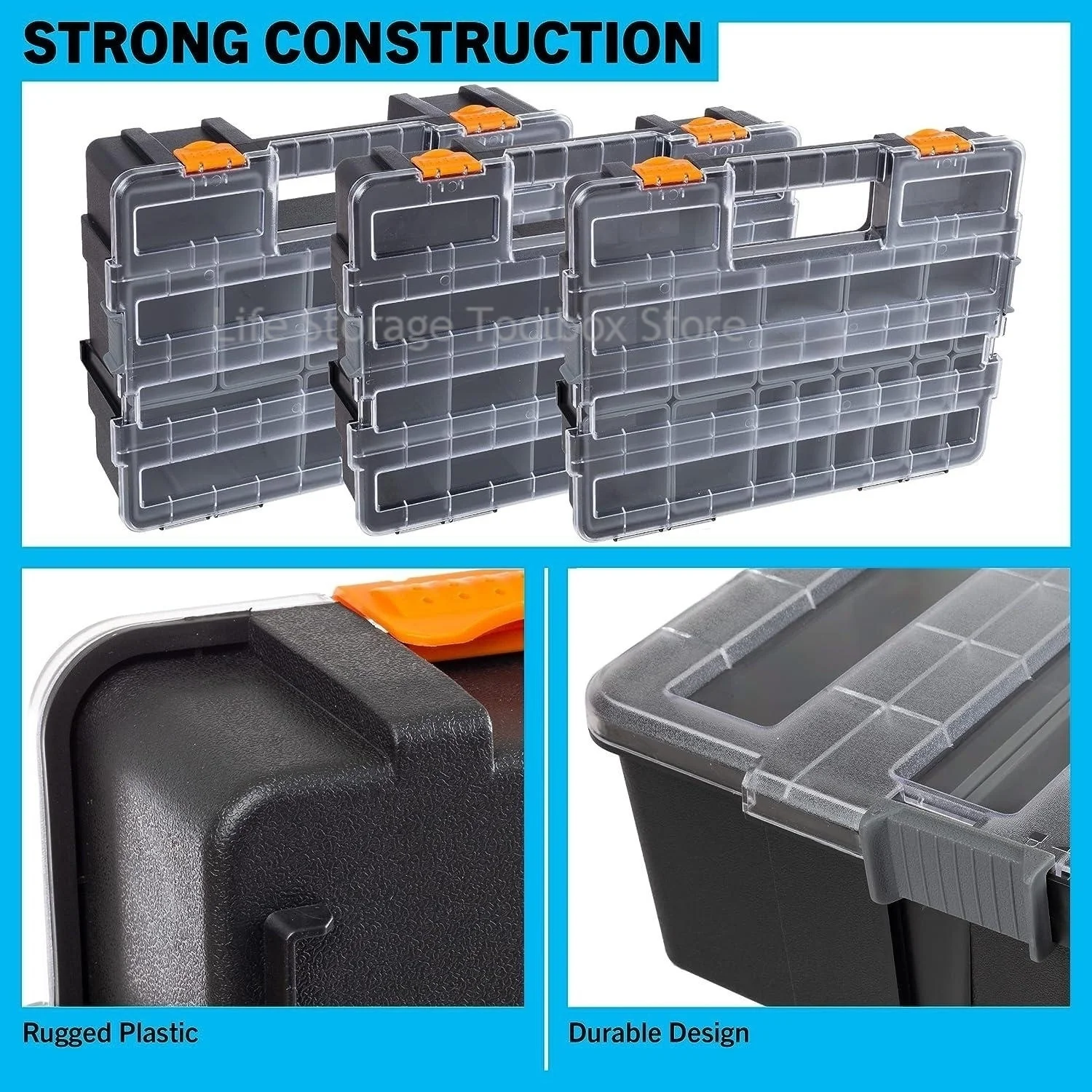 Hardware Toolbox Stacked Tool Box Plastic Tool Box Screw Storage Box Fishing Tackle Box Multifunctional Tool Storage Box