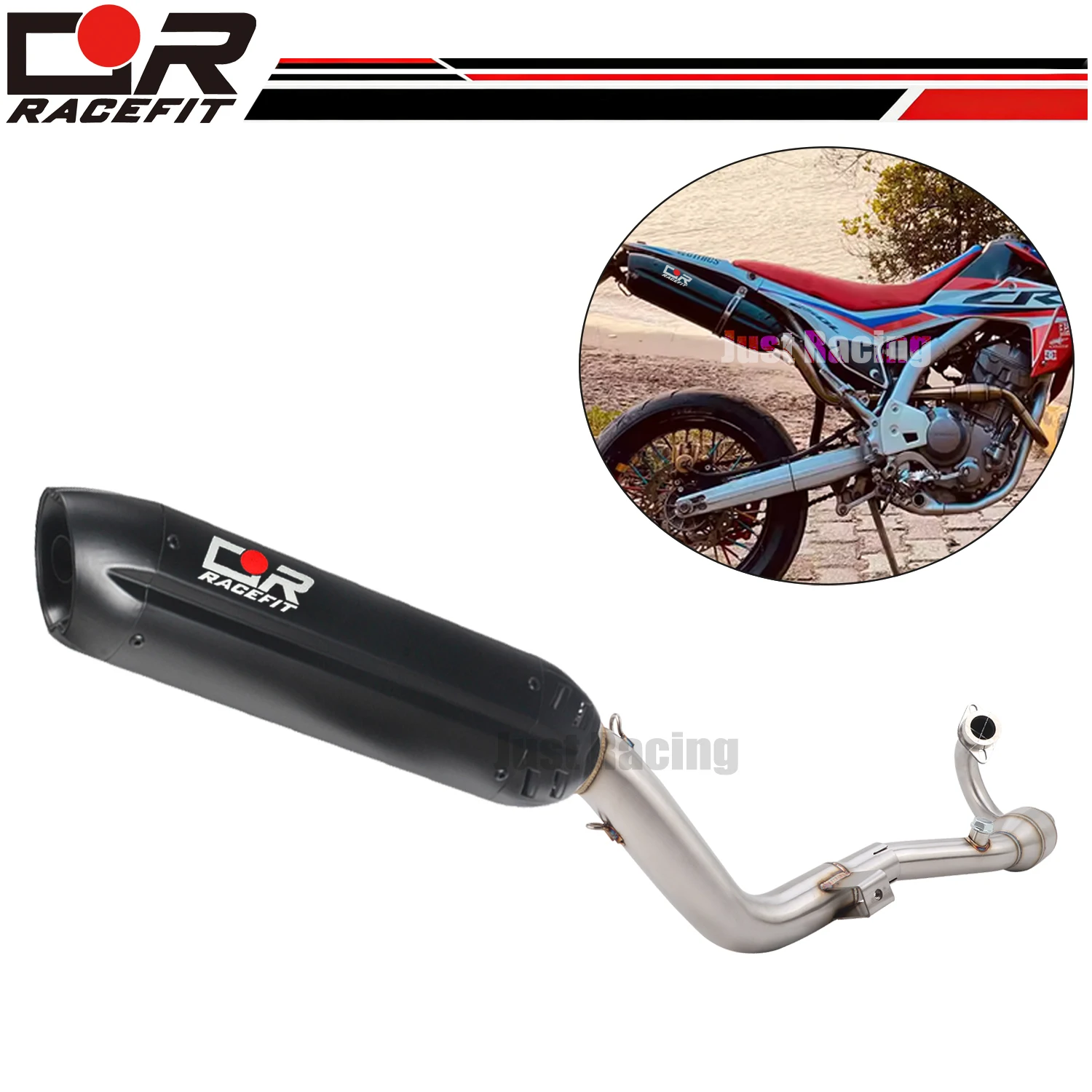 

For CRF250 crf 250L Rally 2017-2020 Exhaust Systerm Header Link Pipe 2in Slip On Muffler For CRF300L Rally 2021-2023