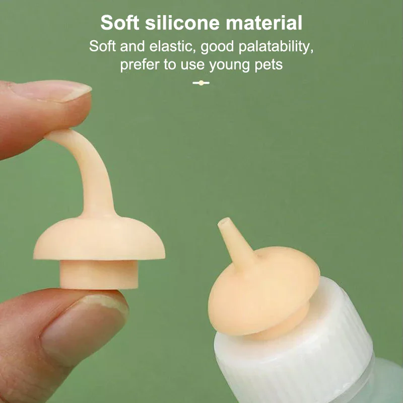 /TPz/Kitten Feeding Bottle Nipple Feeder Can Squeeze Liquid Milk Nursing Bottle For Newborn Dogs Puppies Rabbits Hamster Cat Pe