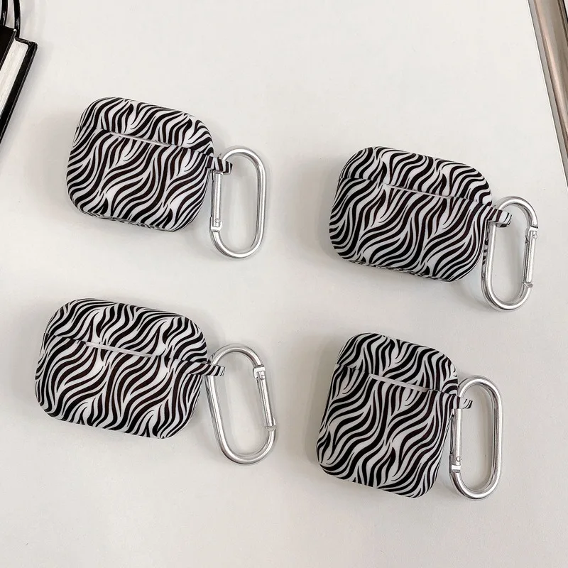 نمط جديد ل Airpods 4th غطاء من السيليكون ريترو شخصية زيبرا طباعة شكل Airpods برو 2 سماعة الغطاء الواقي 1st 2nd 3rd