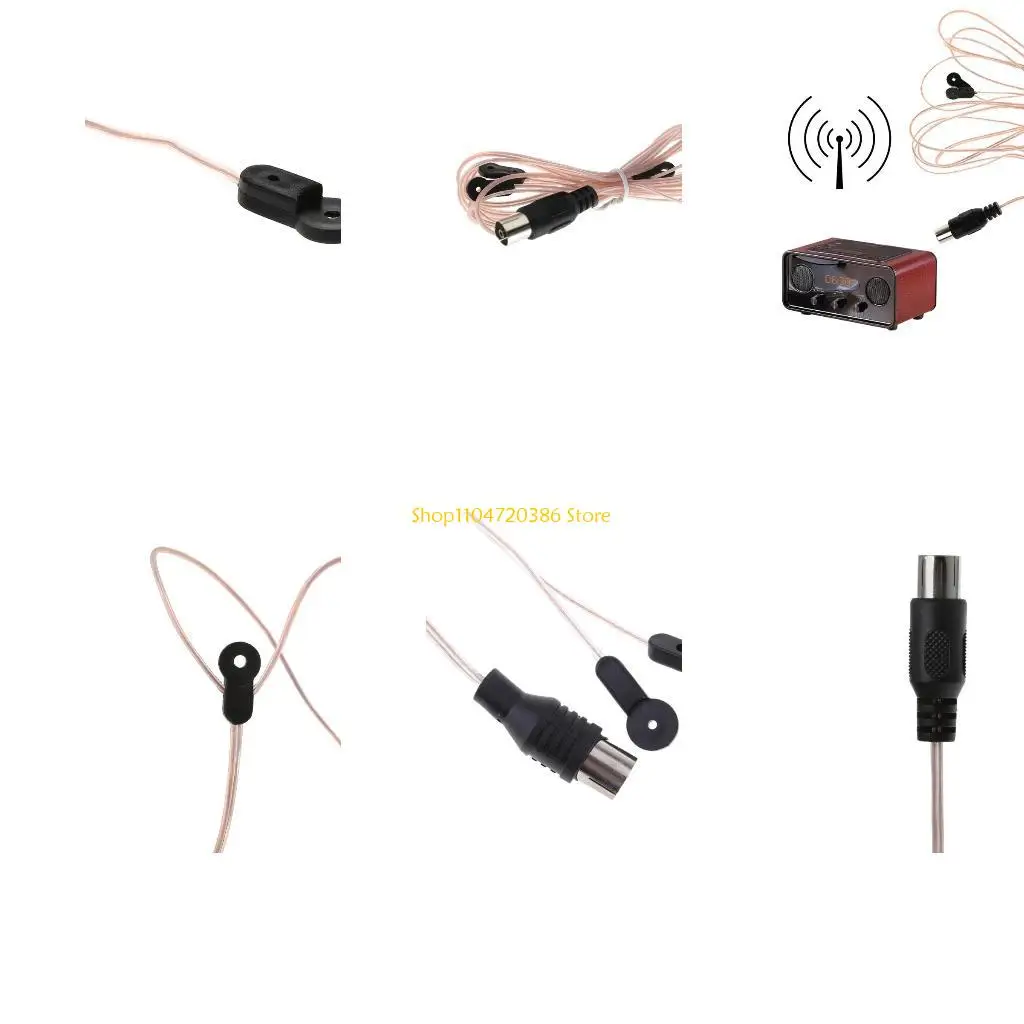 

K0EA FM Dipole Antenna Cable 520-1710MHz Female Plug Connector Wire Aerial for Home