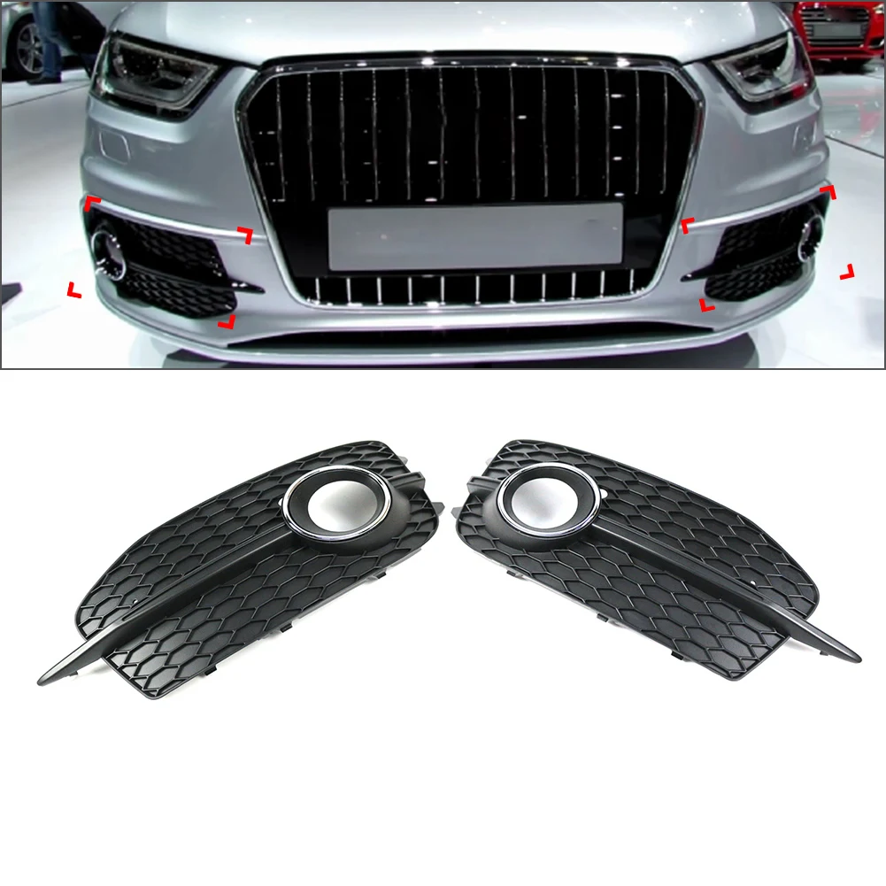 1 Stück 8U0807681D Auto-Frontgrill Nebelscheinwerferabdeckung Links Rechts für Audi Q3 Vor-Facelift 2012-2014 2013 Nur für Sport-Stoßstange
