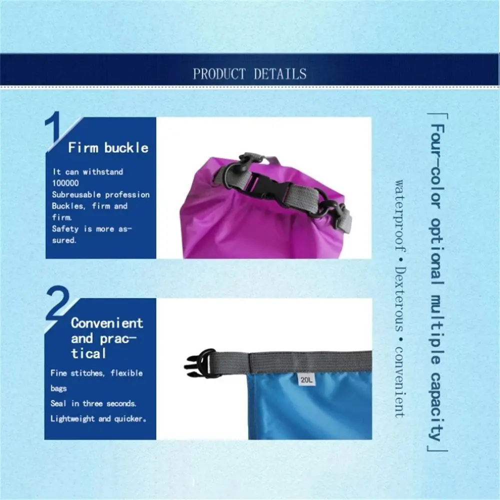 

Sports Camping Waterproof Swimming For Boating Trekking Bags Floating Dry Bags Rafting Bags Diving Dry Sack Waterproof Dry Bag