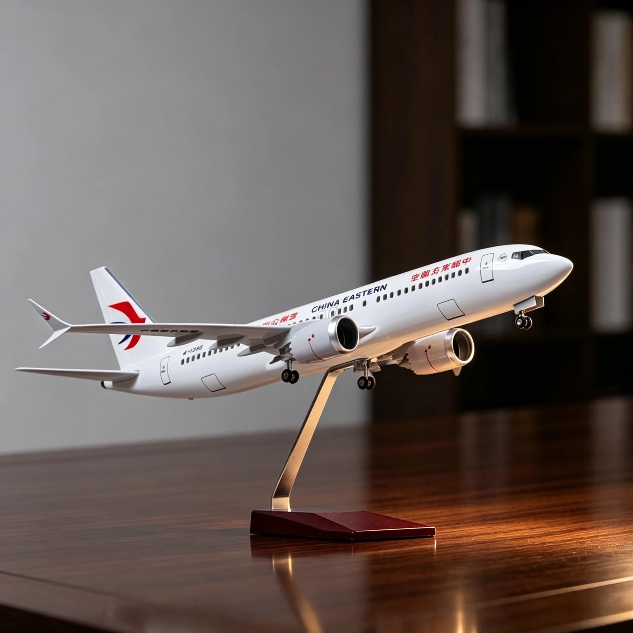 47CM Scale Airplanes Die-cast B737MAX8 China Eastern Airways Resin Souvenir Plane Model Collection Display Decoration Gifts