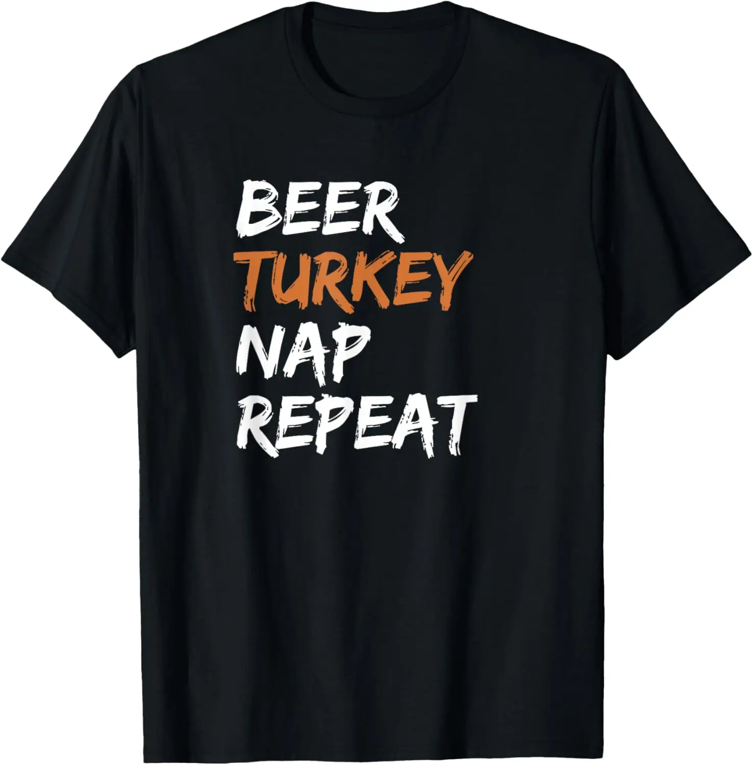 Funny Beer Turkey Nap Repeat Thanksgiving Beer Lover Gift T-Shirt