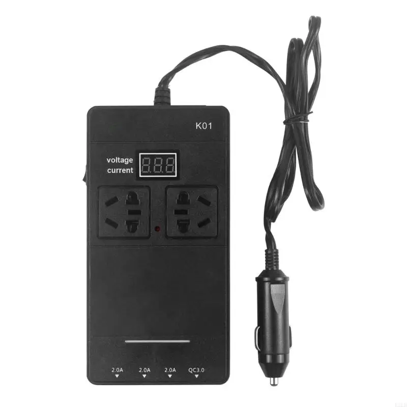 

Tablet Charging Adapter Power Inverter Car Laptop Car Outlet Adapter DC12V to AC220V Car Converter R2LB