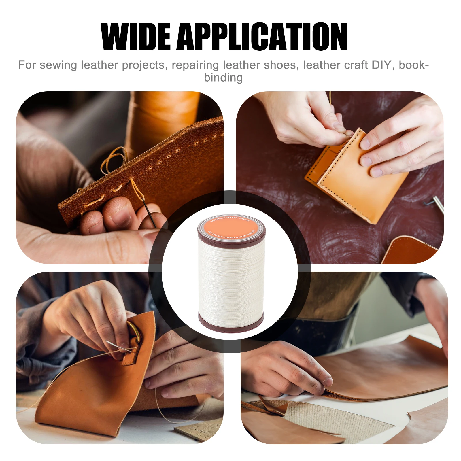 Waxed Linen Thread for Book Binding Sewing Machine Round Work Hand Stitching Cord