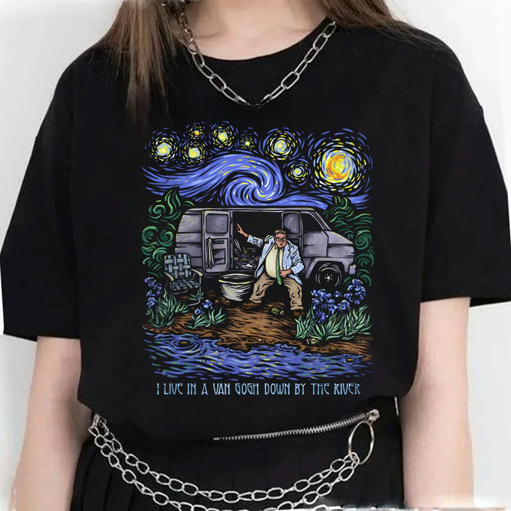 Van Gogh Top Tees Women's Clothing Graphic Shirt 80s Graphic T-Shirts Gothic Colorful  Tops