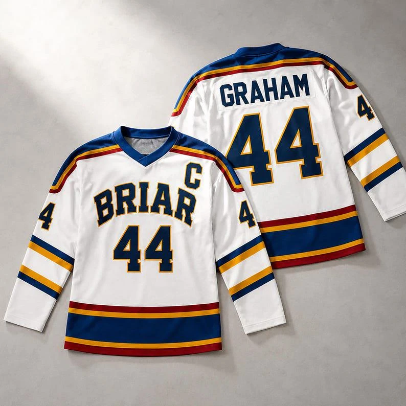 Hot Briar University Graham 44 Hockey Jersey Off Campus Jersey Hockey Romance Jersey Briar U Sweatshirt Off Campus Hockey image 5