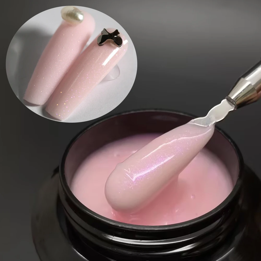 Jillnails 50g Zelfnivellerende Medium Gel 50ml Melkachtig Roze Wit Gel Builder voor Nagels Extension Nail Building