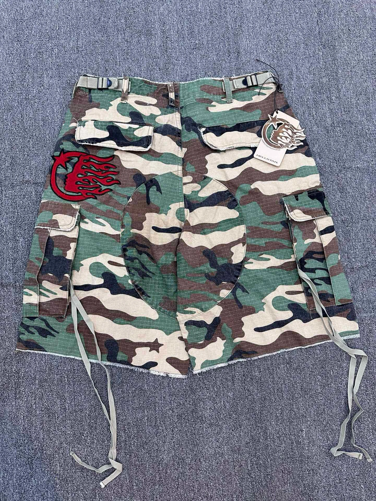 

Камуфляжные рабочие брюки с завышенной талией, свободные прямые джинсы со средней талией, модные городские брюки для молодых мужчин, всесезонные