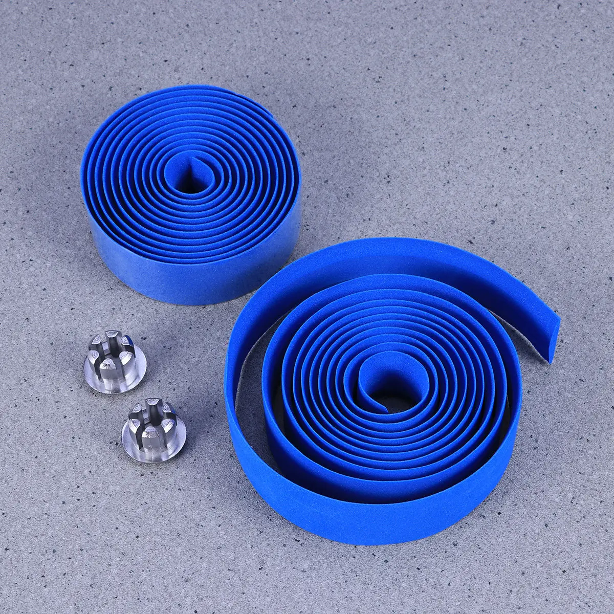 1Pair Non-Slip Handlebar Tape Wrap Lightweight Cork Ribbon Dark Blue Bike Grip Bar Plugs Road Mountain Bicycle Accessories