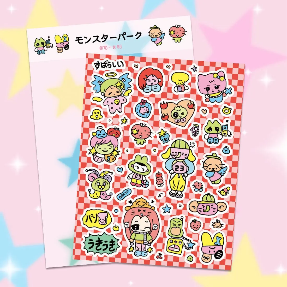 1/4 قطعة KeYi الأصلي غوا منغ شياو جيانغ المحلية الأصلية الكتابة على الجدران نمط ملصقات DIY بها بنفسك حساب المواد جراب هاتف الديكور #5