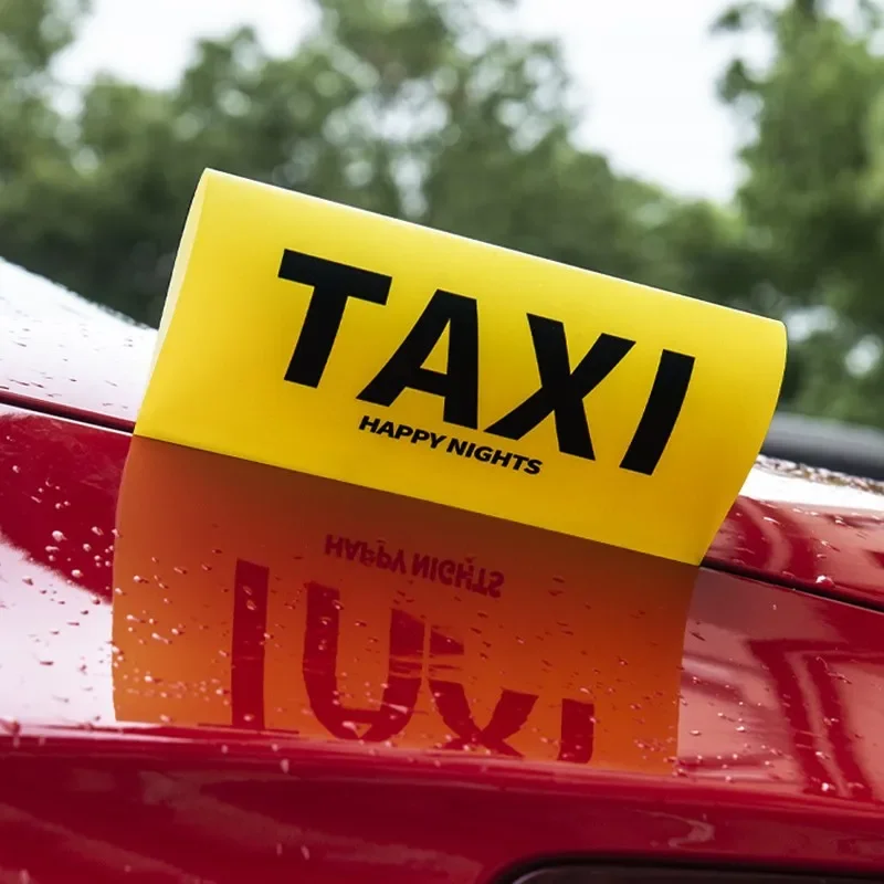 Taxi Taxi Logo Car Washing Label Logo Sticker,Creative Waterproof Sunscreen Window Rear Decoration Toy Sticker, Car Wash Labels view 2