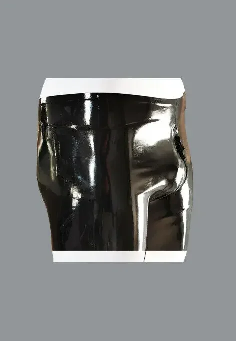 Rubber Latex Pouch Front Thru Zip Boxer Shorts   Gummi Party Suit Catsuit Ganzanzug Bodysuit Anzug Overall Kostüm