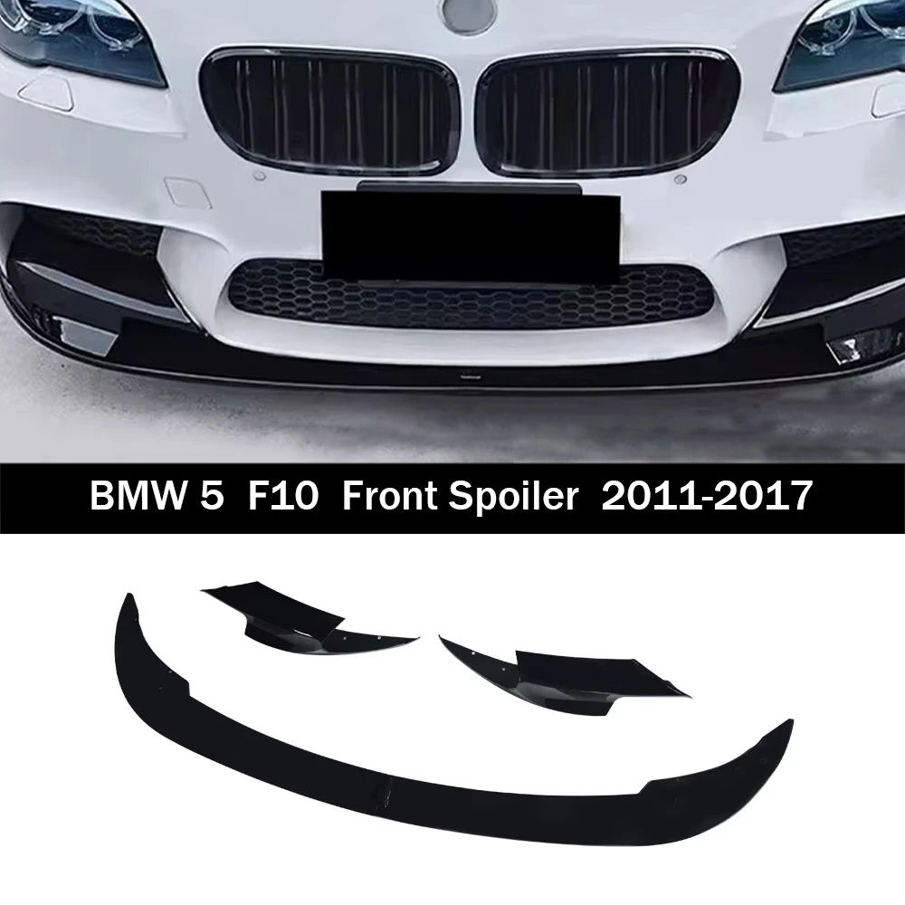 

For 2011-2016 BMW F10 M5 M Performance Style 4-Piece Front Lip Spoiler ABS Plastic Gloss Black Car Accessories Exterior Styling