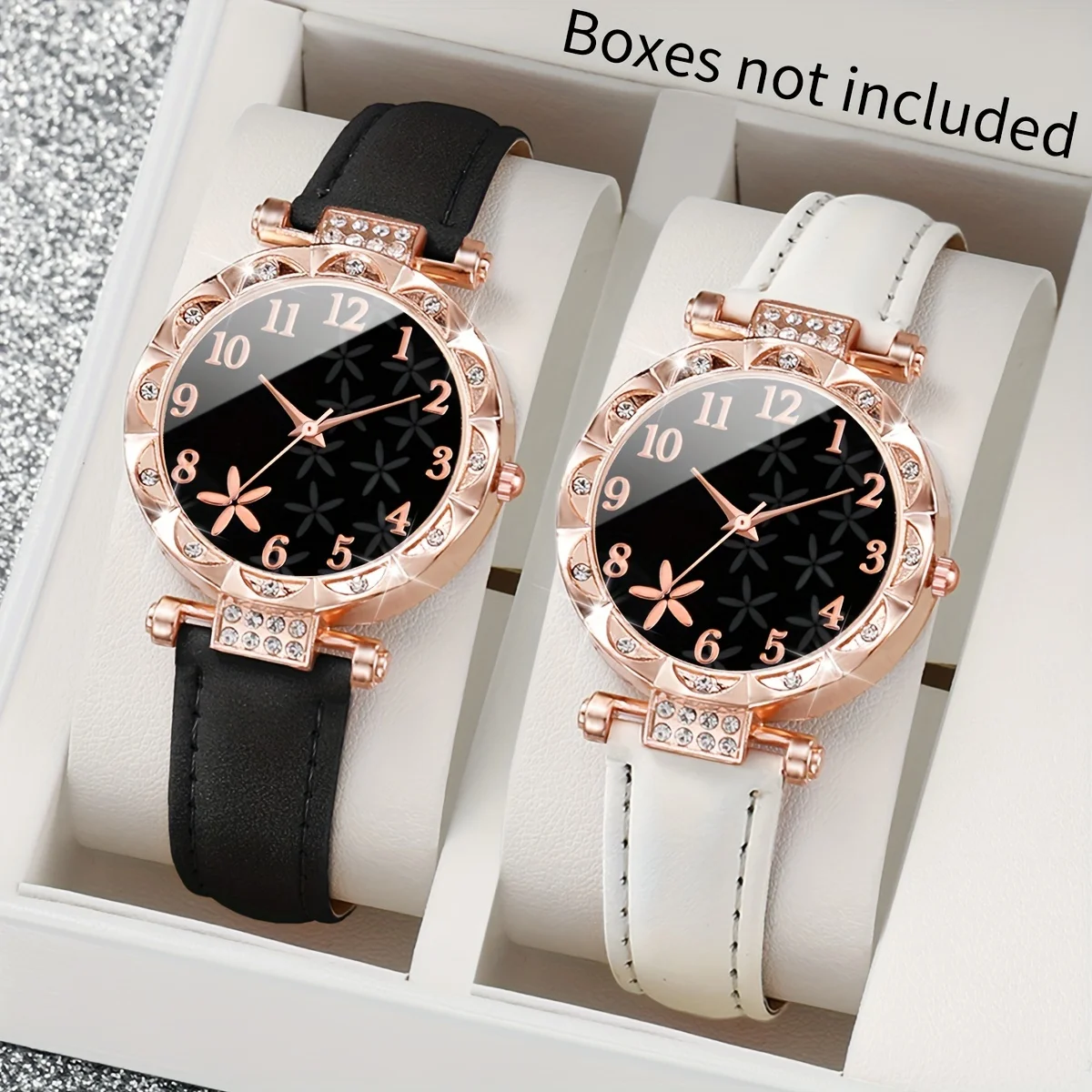 

Женский модный простой кварцевый ремешок из искусственной кожи, 2 шт./компл., не включает коробку для часов