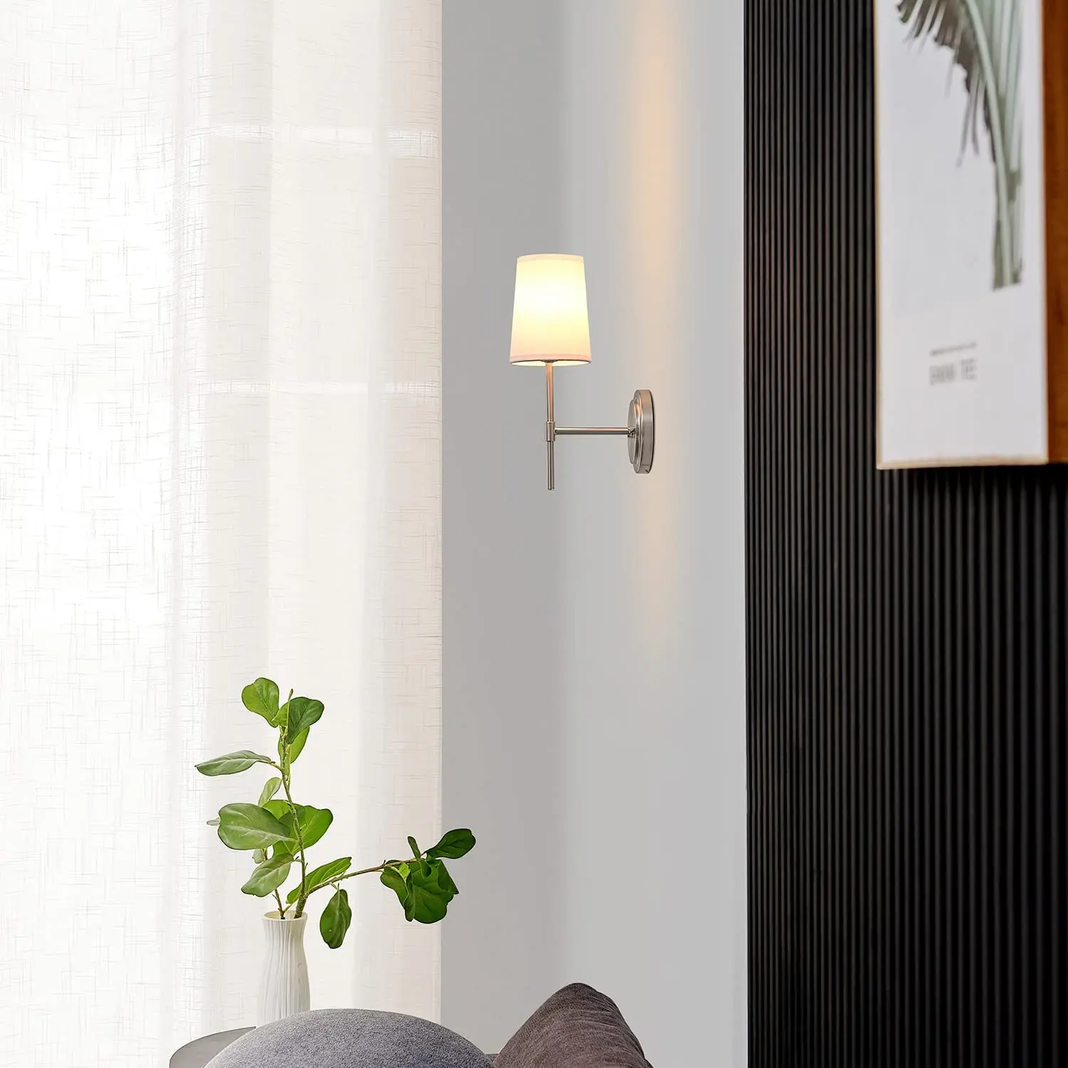 Nordic escovado níquel lâmpada de parede, Luzes LED internas, Wall Sconces para espelho do banheiro, Quarto Corredor Escadas, Luzes decorativas