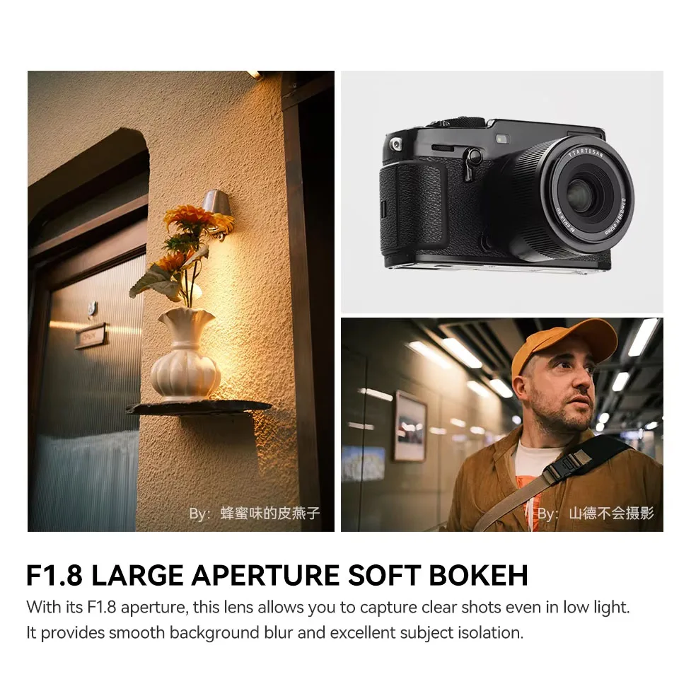 TTArtisan AF 23mm F1.8 Obiettivo Prime Obiettivo per fotocamera Bokeh morbido di grande apertura compatibile con Fuji X-A1 X-T5 Sony NEX-3 A7 Nikon Z9