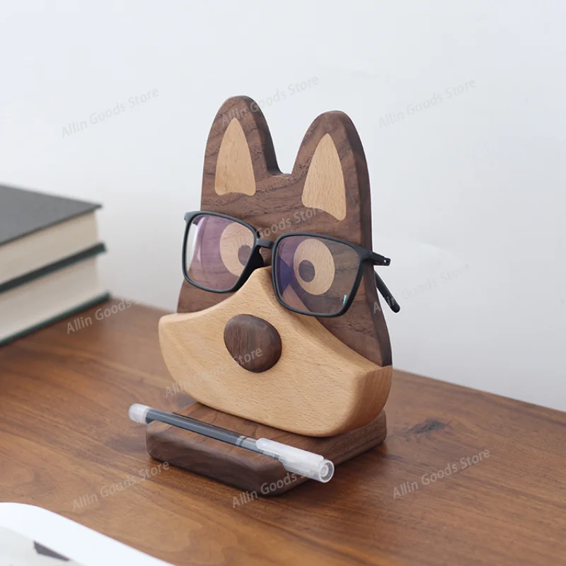 Solid Wood Glasses Frame Household Multi-functional Desktop Storage Stand Mobile Phone IPad Rack Watch Hand Jewelry Storage Rack