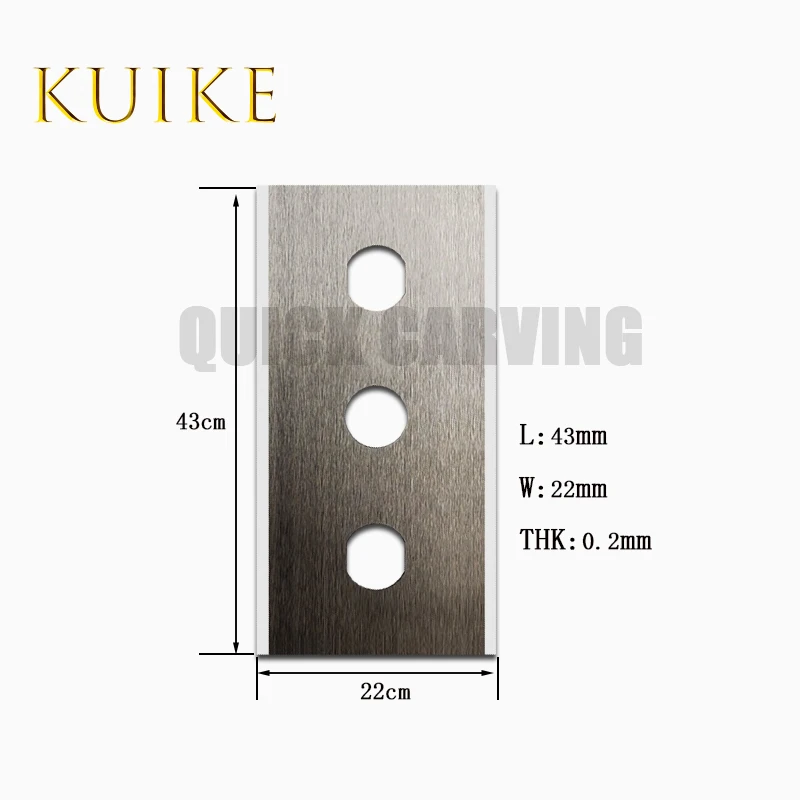 10PCS Tungsten Carbide Ultra Thin Three Holes Blade Slitting Machine Laminating Machine Cutting Film Three Hole Blade