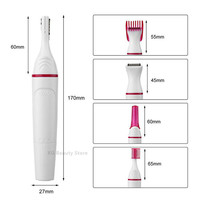 5 In 1 Electric Epilator For Women Multifunction Hair Remover Shaver Razor For Eyebrow Underarm Bikini Leg Depilador Feminino
