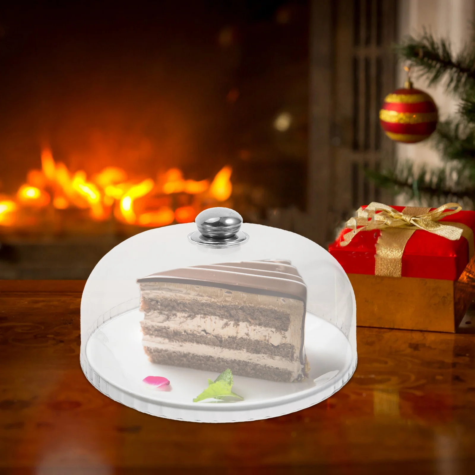 Acrylic Cake Dome Clear Round Cover Handle Reusable Food Cloche for Cakes Pies Cupcakes Muffins Dessert Display