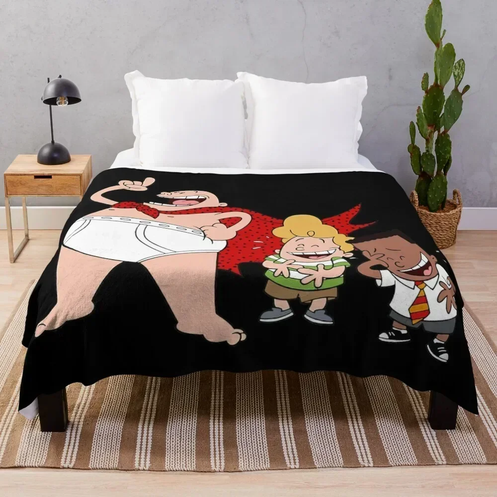 captain underpants cartoon Throw Blanket blankets and throws Beautifuls Blankets