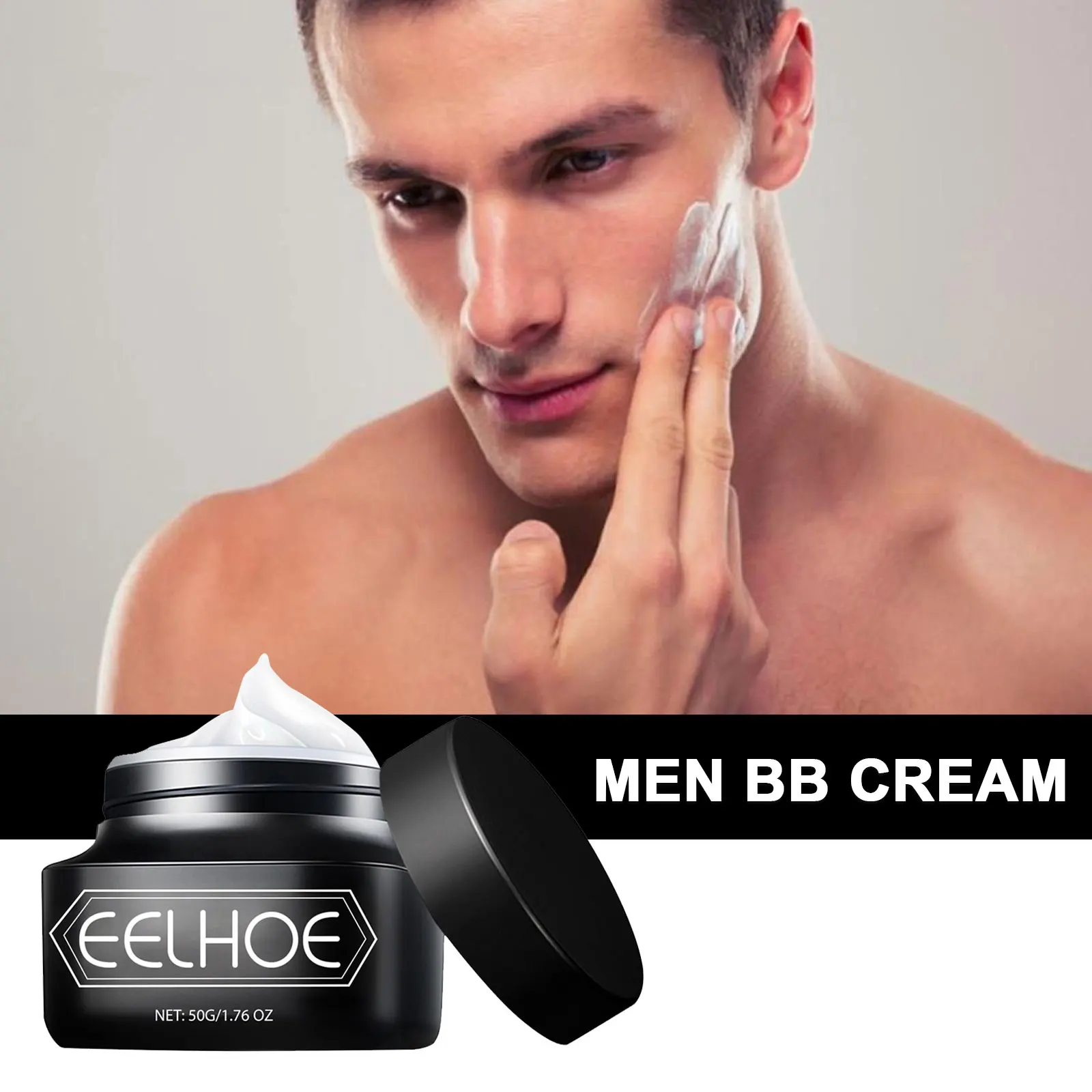 BB Cream Men Face Concealer Oil Control Waterproof Long Lasting Cover Flaws Makeup Nourishing Brightening Man Facial BB Cream