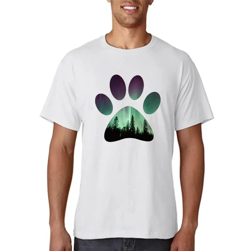 Sky Lights Dog Paw Printed T Shirt New Women T Shirt Female Casual Short Sleeve Tops Women Summer Cute Graphic Tee Shirt Clothes