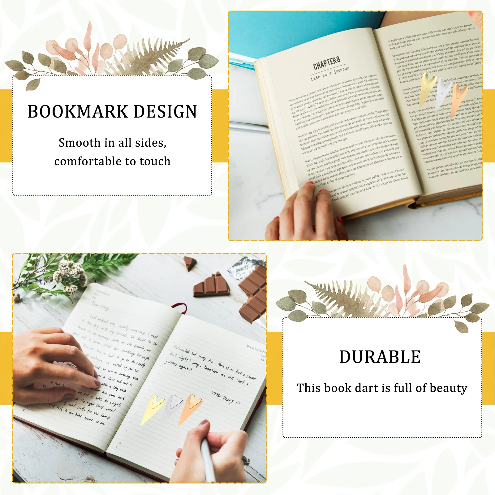 12 قطعة مشبك المرجعية المعدنية السلس النحاس صفحة علامة كتاب السهام للقراء الطلاب الهدايا مشبك للكتب المرجعية