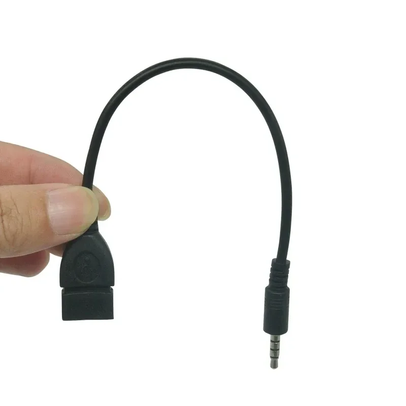 1-8Pcs 3.5mm Black Car AUX Audio Cable To USB Audio Cable Car Electronics for Play Music Car Audio Cable USB Headphone Converter