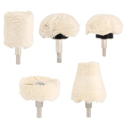 5/4Pcs Car Polishing Cone Buffing Cloth Wear Resistant Buffing Wheel Polisher Adapter Polishing Disc Car Cleaning Tool
