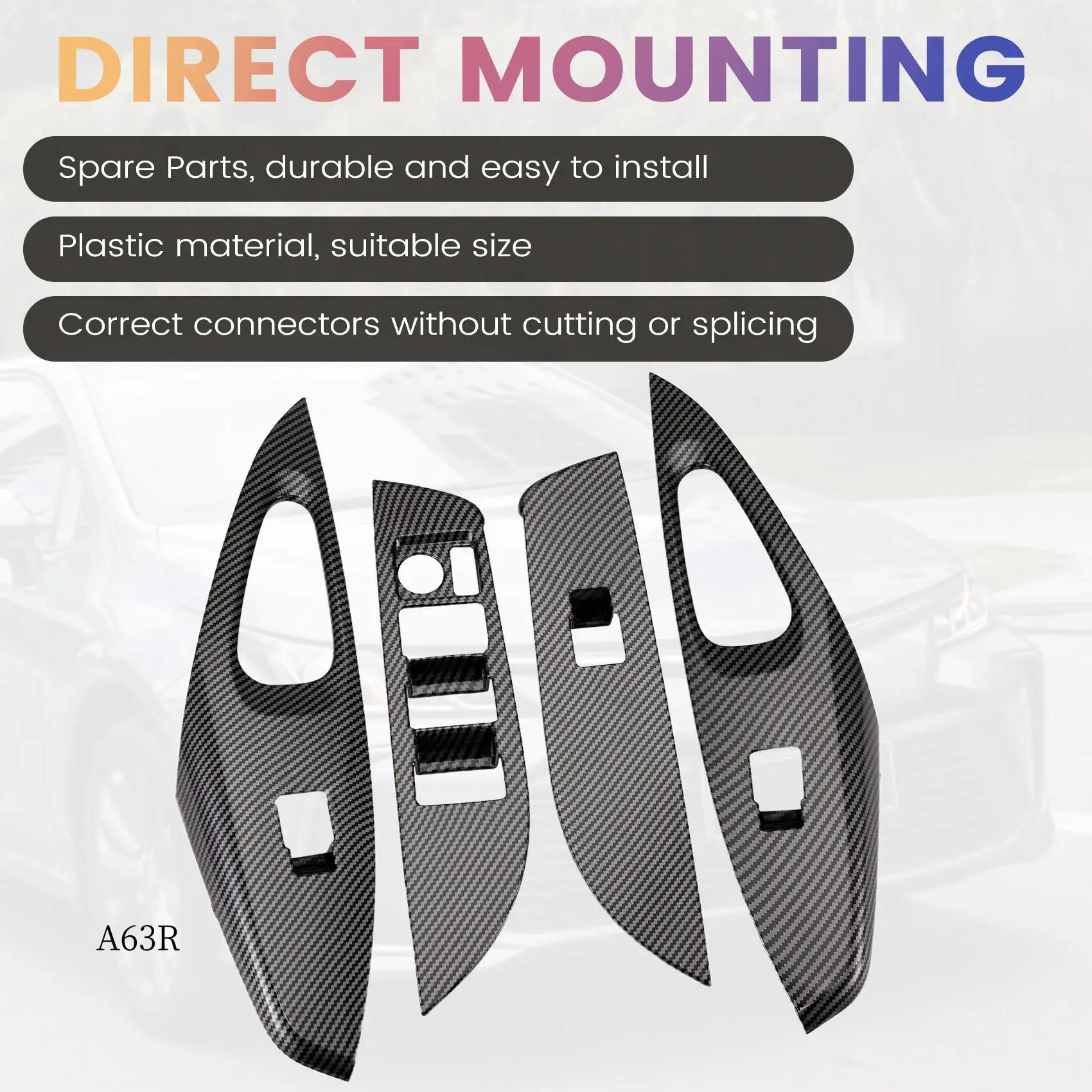 

AR-Car Door Armrest Window Glass Lift Button Control Switch Panel Cover For Toyota Corolla 2019-2022