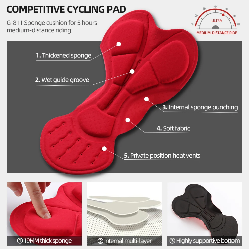 GOAIROD Bicycle Bib Shorts Cycling Man Bretelle Overalls Men MTB Chamois Braces Bike Tights Male Ciclismo Bike Clothing