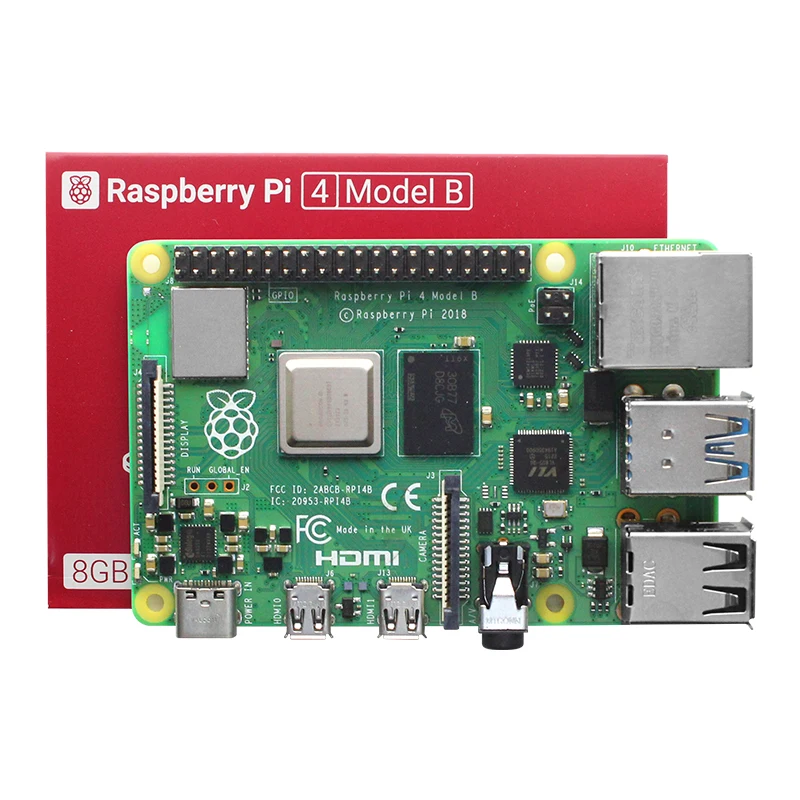 Raspberry Pi 4B 8GB Basic Kit with Case Power Plug SD Card Raspberry Pi 4 4GB 2GB 1GB RAM Single Board Linux SBC Computer